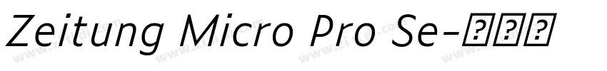 Zeitung Micro Pro Se字体转换